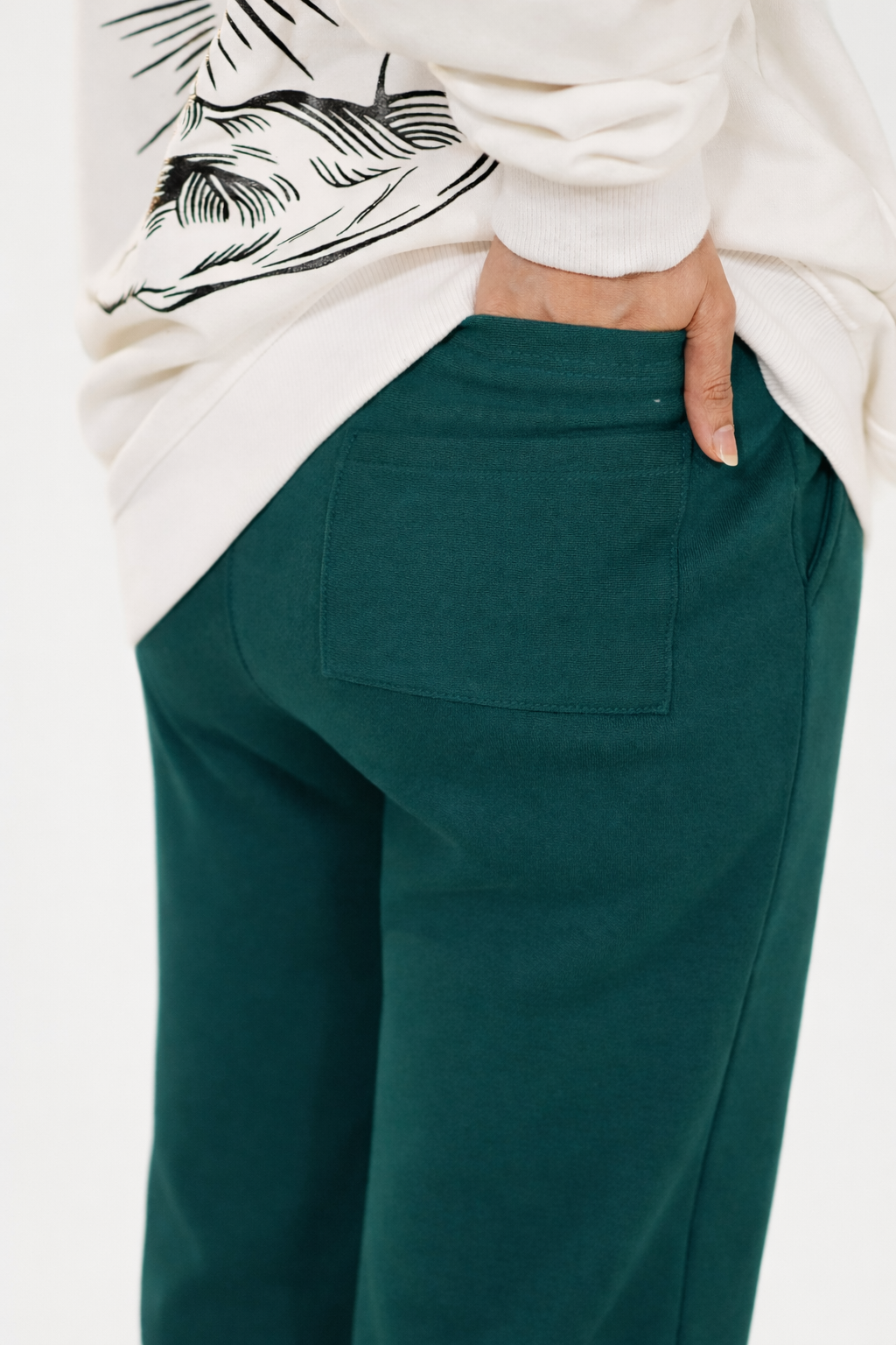 EMERALD GREEN-BAGGY SWEATPANT