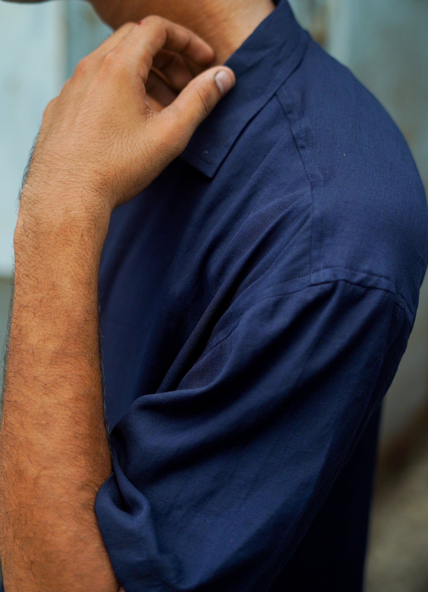 MIDNIGHT BLUE BAGGY FIT HALF SLEEVES SHIRT