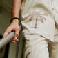 BAGGY FIT BEIGE RESORT COLLAR SHIRT.