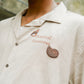BAGGY FIT BEIGE RESORT COLLAR SHIRT.