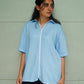 BAGGY FIT ZIPPER COLLAR SHIRT