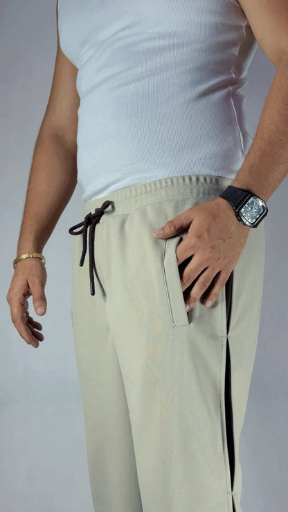 CASUAL SOFT BOTTOM CONTRAST PANEL JOGGERS