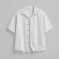 RESORT COLLAR STRIPED SHIRT