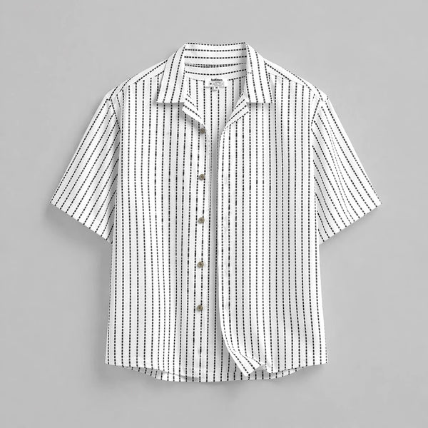 RESORT COLLAR STRIPED SHIRT