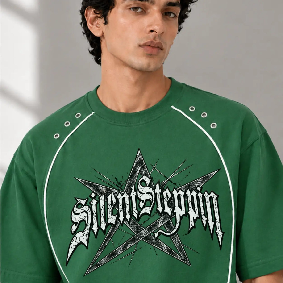 Silent Steppin Boxy Fit - Grass Green