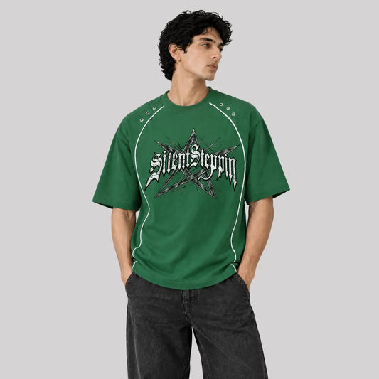 Silent Steppin Boxy Fit - Grass Green