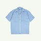 ICE BLUE BAGGY FIT ZIPPER SHIRT